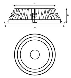 Down — technical drawing