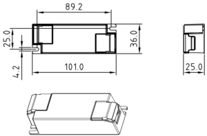 SRP-2305N-10CC100-500 — technical drawing